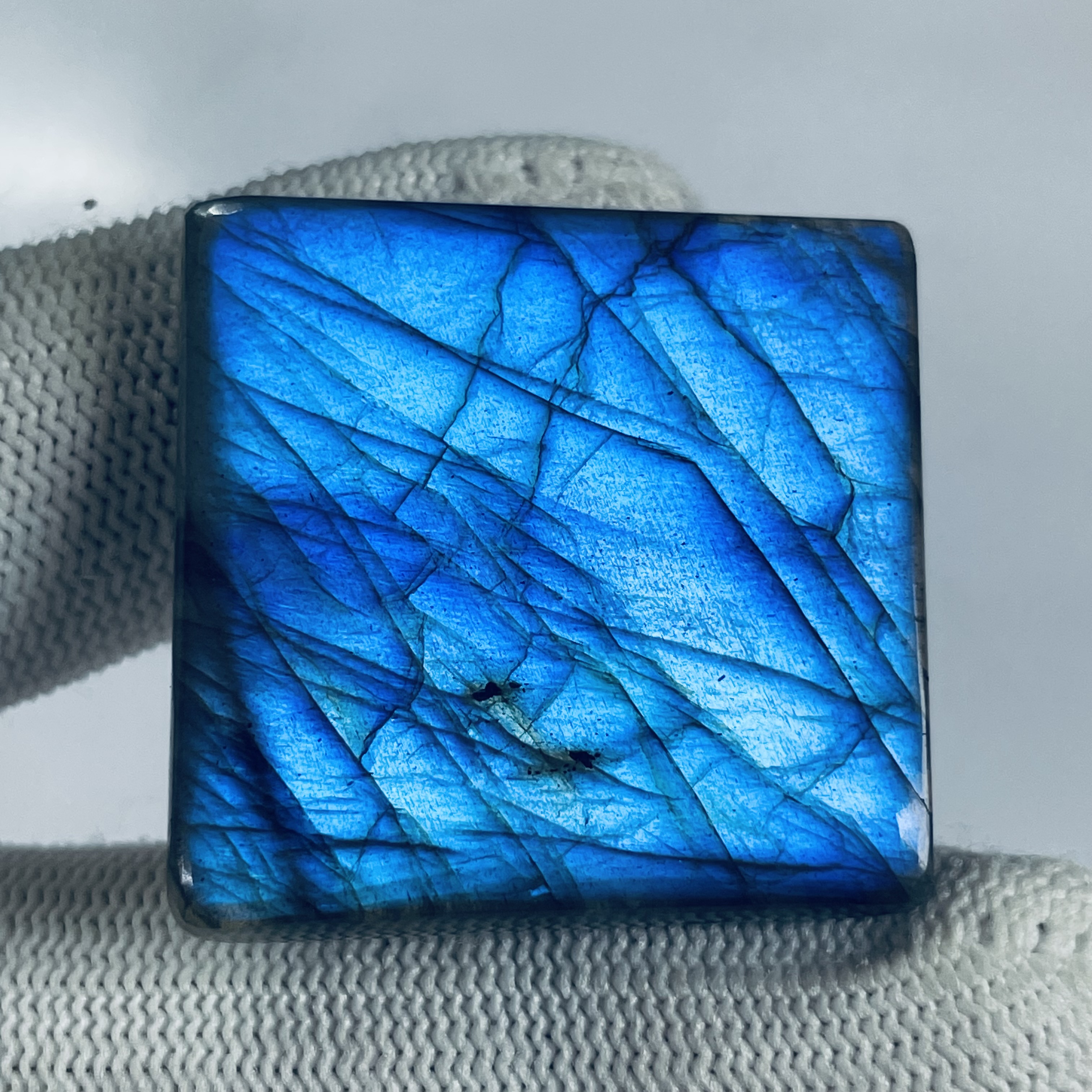 Natural Blue Fire Labradorite Cabochon, High Flash Blue Labradorite Loose Gemstone, Hand Polished Labradorite for Wire Wrapping & Jewelry Making